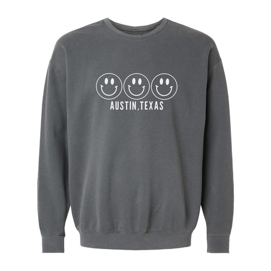 Smile Austin Texas Washed Sweatshirt