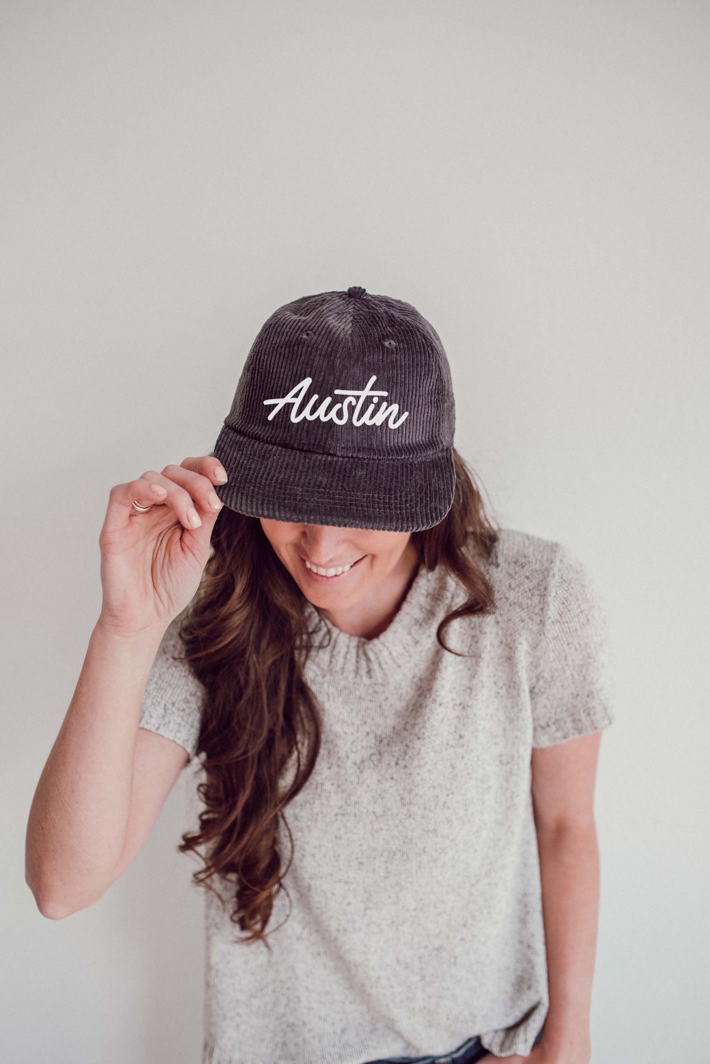 Austin Cursive Corduroy Cap