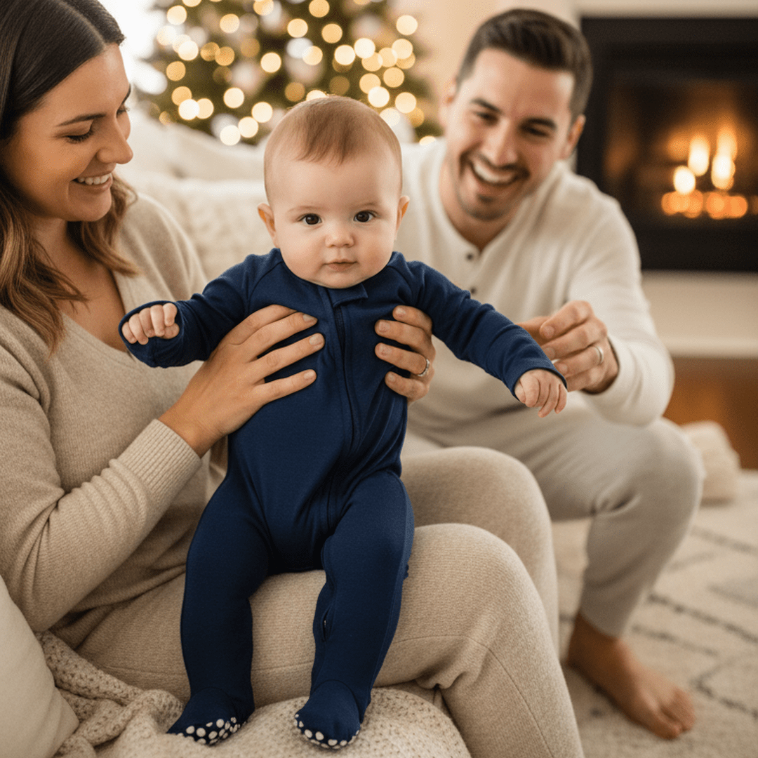 Blue Titan Zipper Footie