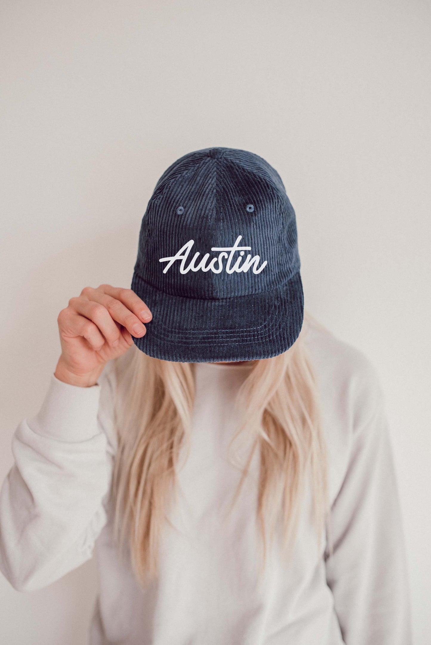 Austin Cursive Corduroy Cap