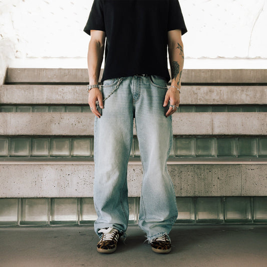 Commons Studios Washed Straight Denim Pant Jade