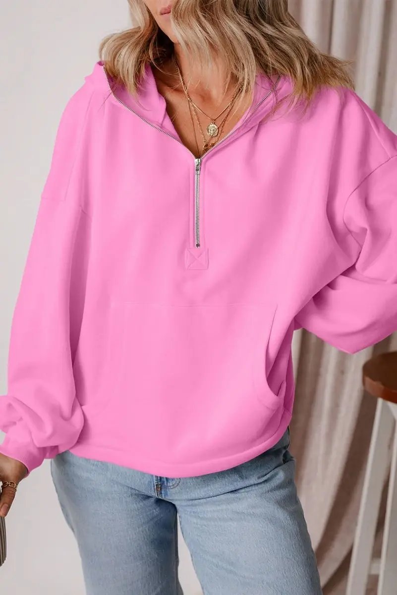 Love Salve Fleece Lined Hoodie Women's Everyday Half Zip Pullover Comfy Fit