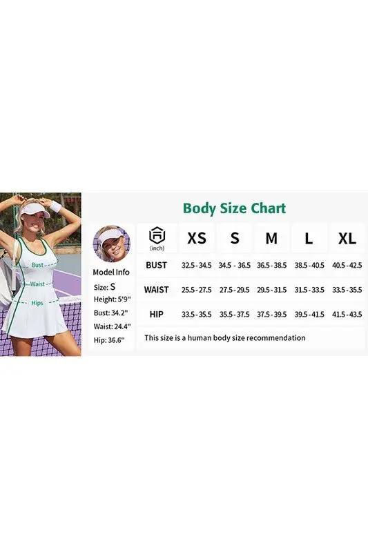 Tennis Dress - V-Neck Built-In Bra & Shorts - Women's