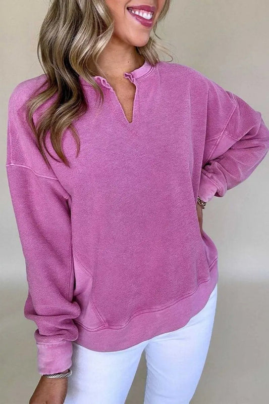 Love Salve Pink Sweatshirt Women's Daily Wear Pullover: Soft & Comfy