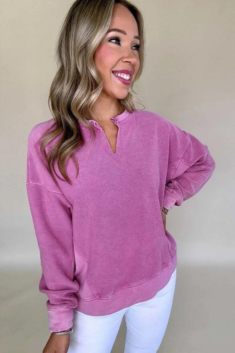 Love Salve Pink Sweatshirt Women's Daily Wear Pullover: Soft & Comfy