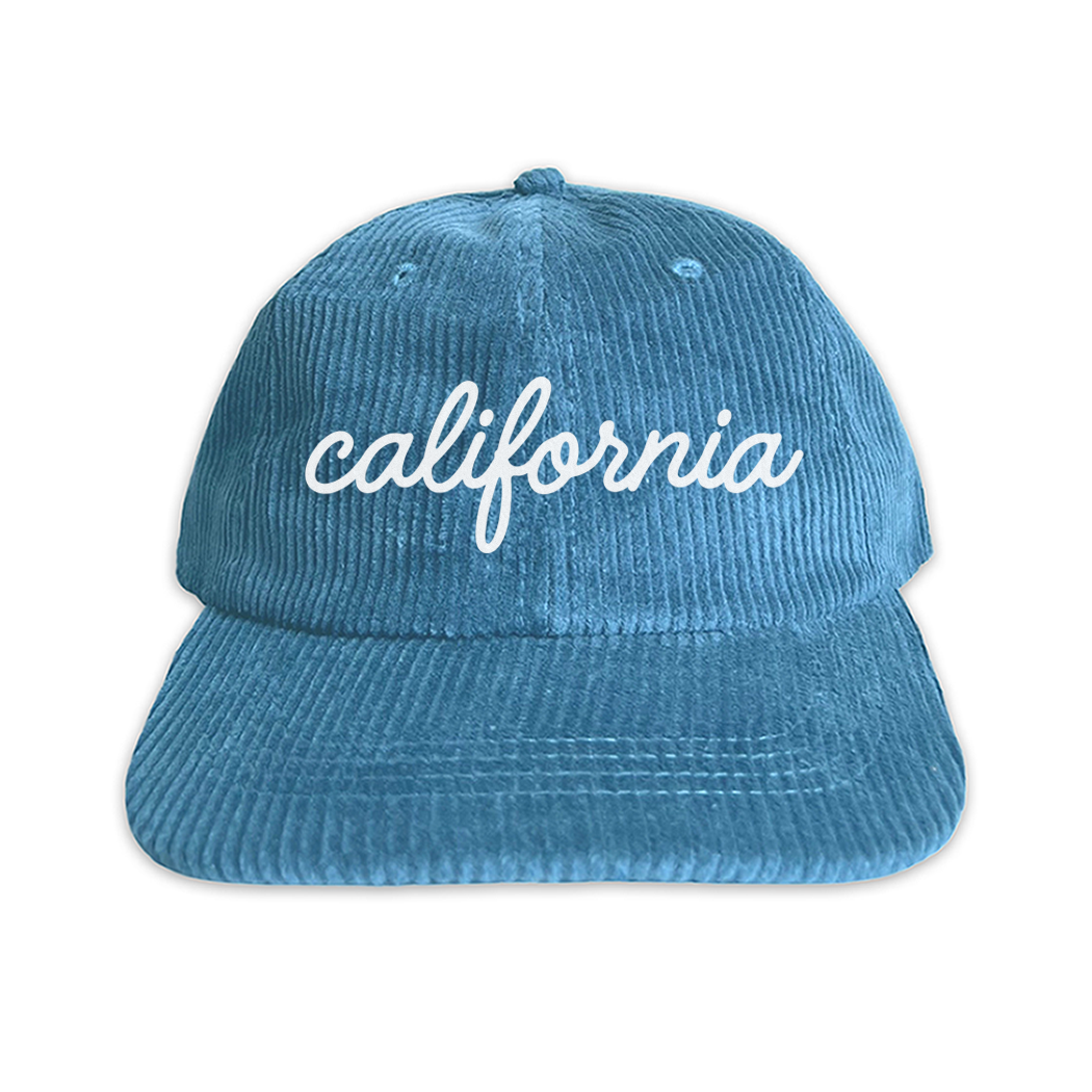 California Cursive Corduroy Cap