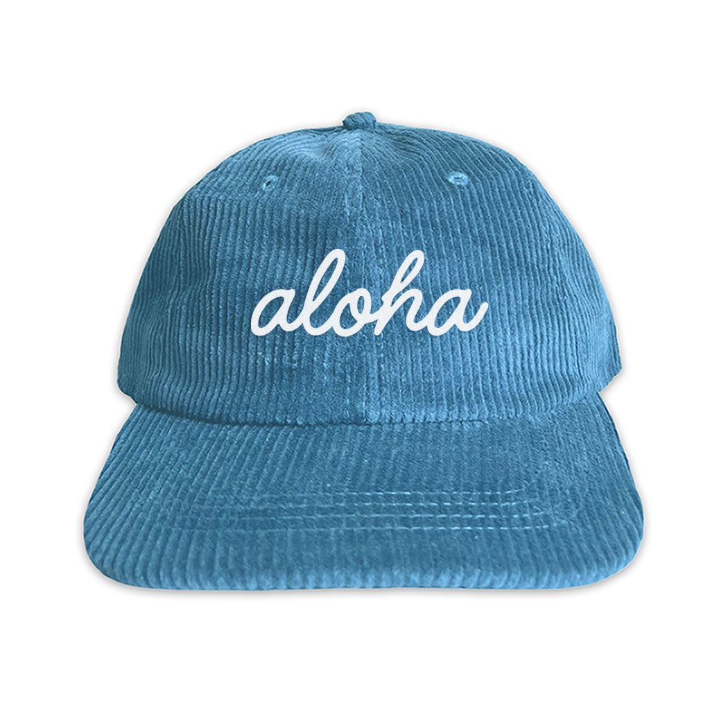 Aloha Cursive Corduroy Cap