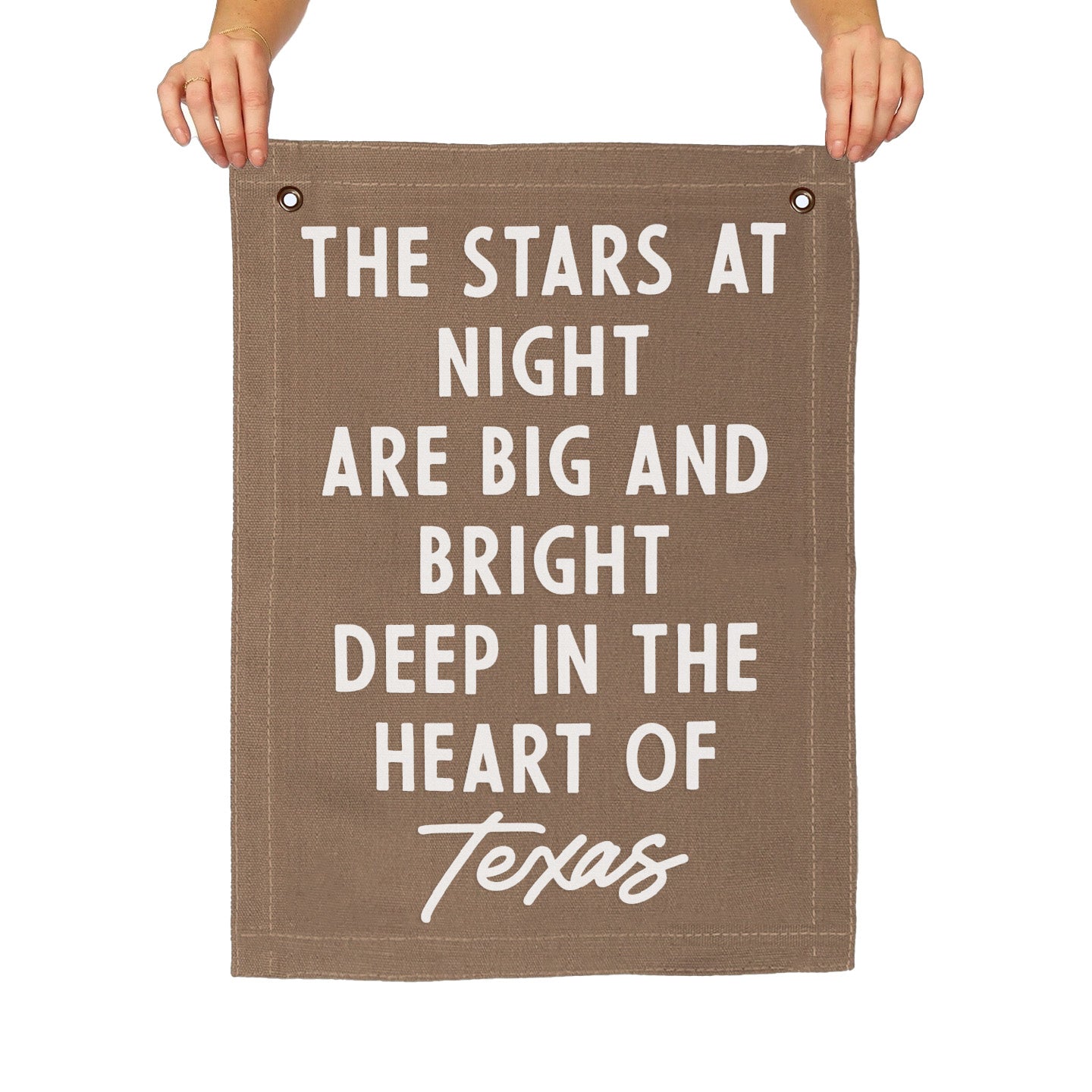 Deep In The Heart of Texas Large Canvas Flag