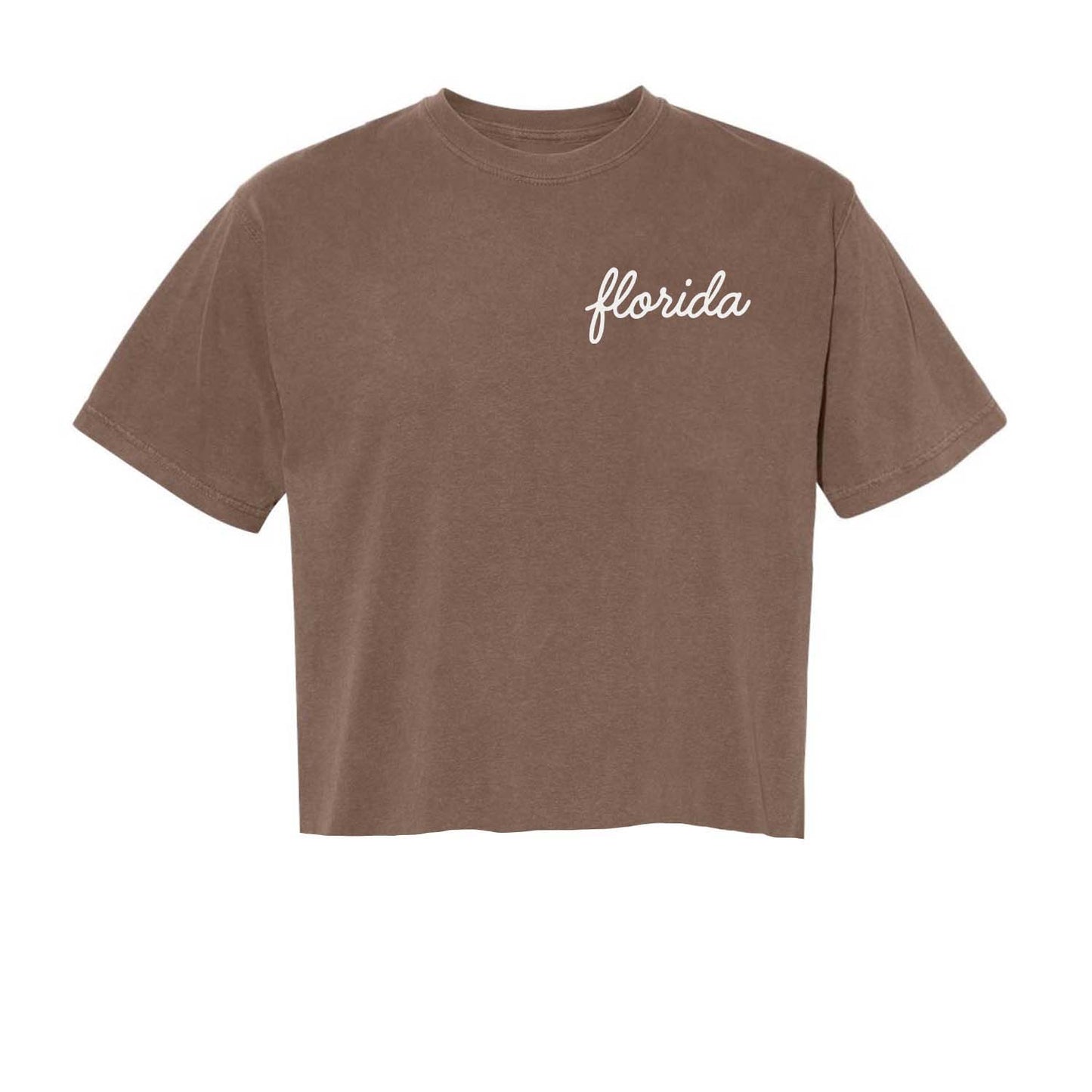 Florida Cursive Washed Crop Tee