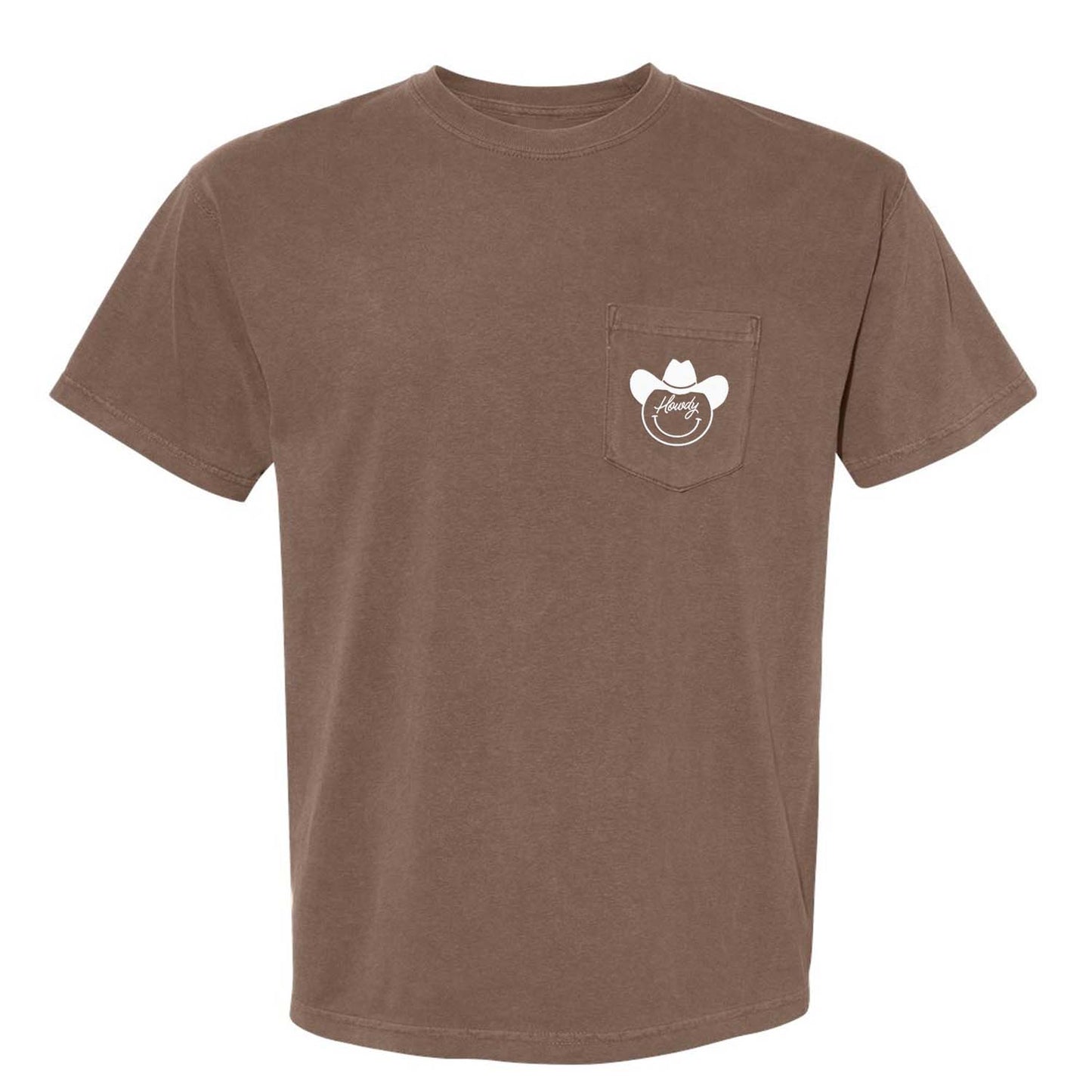 Howdy Cowboy Cursive Pocket Tee