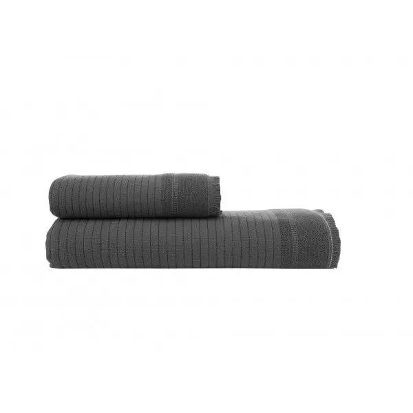 Bath Towel Set - Terry Turkish - Del Mar Gray