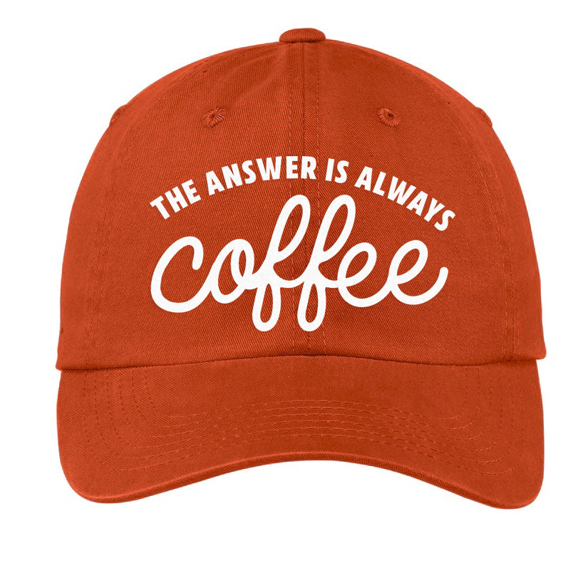 The Answer is always Coffee Baseball Cap