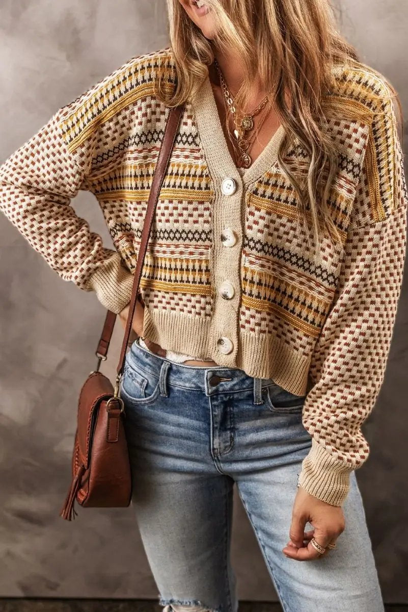 Trendsi Buttoned Cardigan Women's Fashion Knitwear Long Sleeve Cardigan - Soft & Stylish
