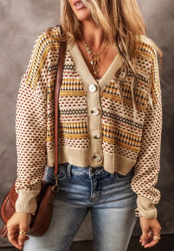 Trendsi Buttoned Cardigan Women's Fashion Knitwear Long Sleeve Cardigan - Soft & Stylish