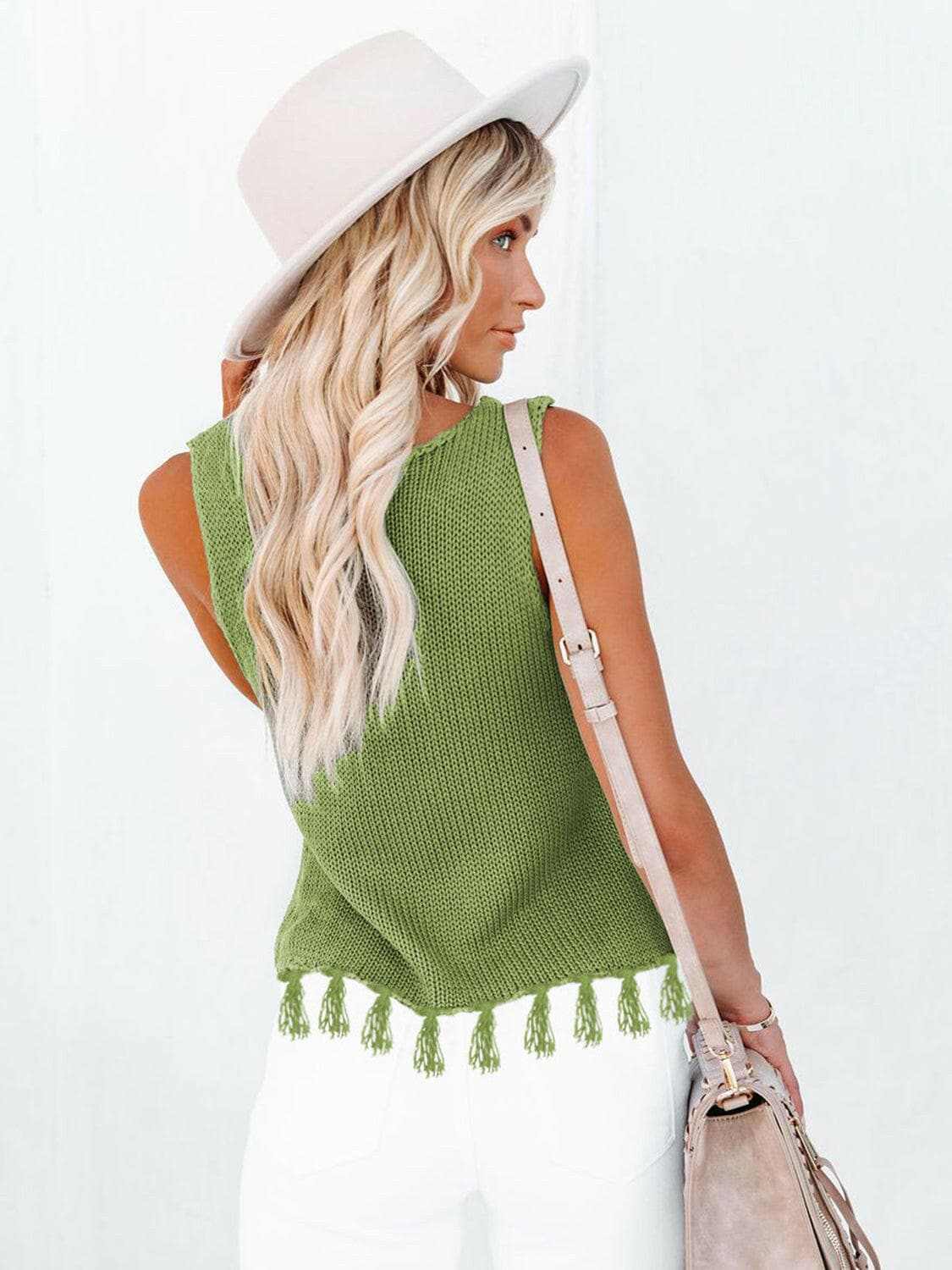 Trendsi just arrived - Chic cutout tank with tassels