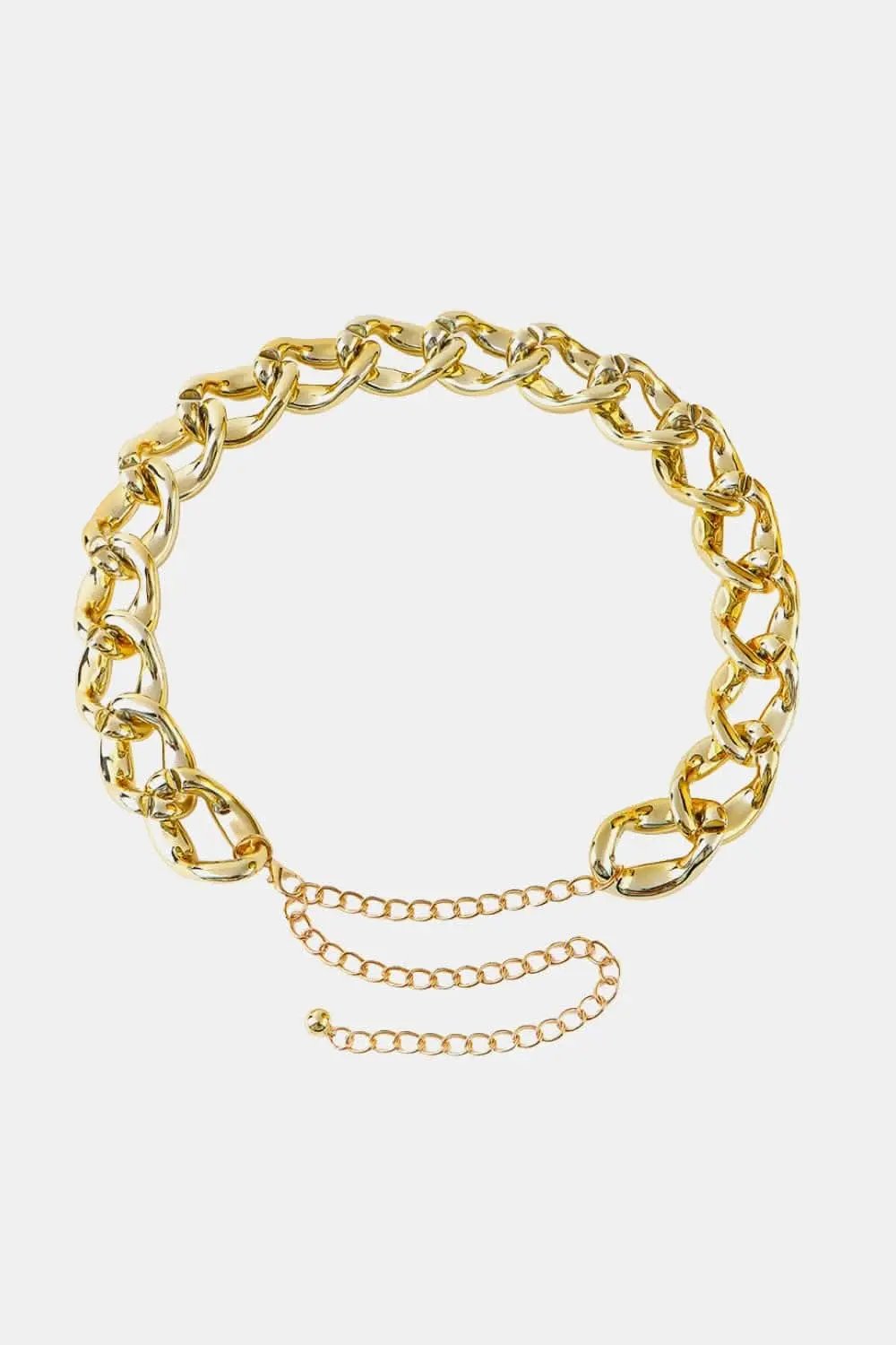 Trendsi Chic acrylic curb chain belt 1.2"