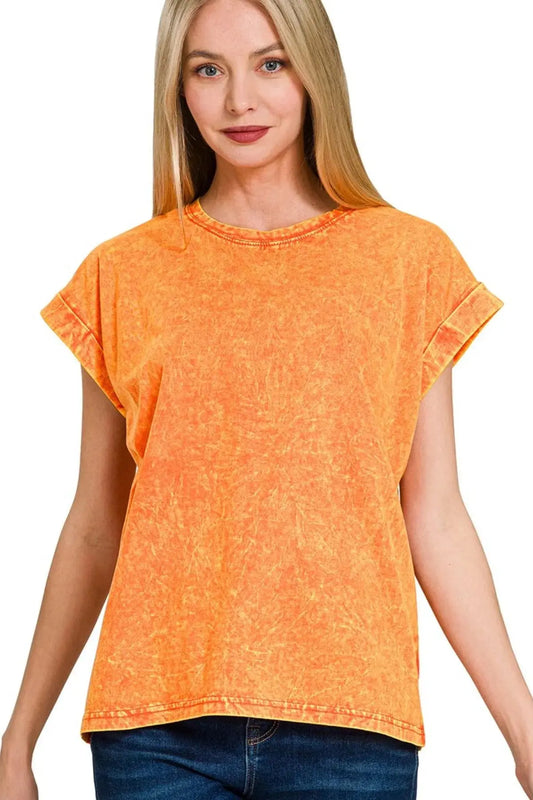 Crinkle Tee - Soft & Comfy - Women's Casual Top