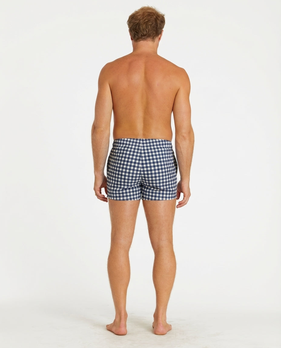 Gingham Cabana Trunk (Navy)