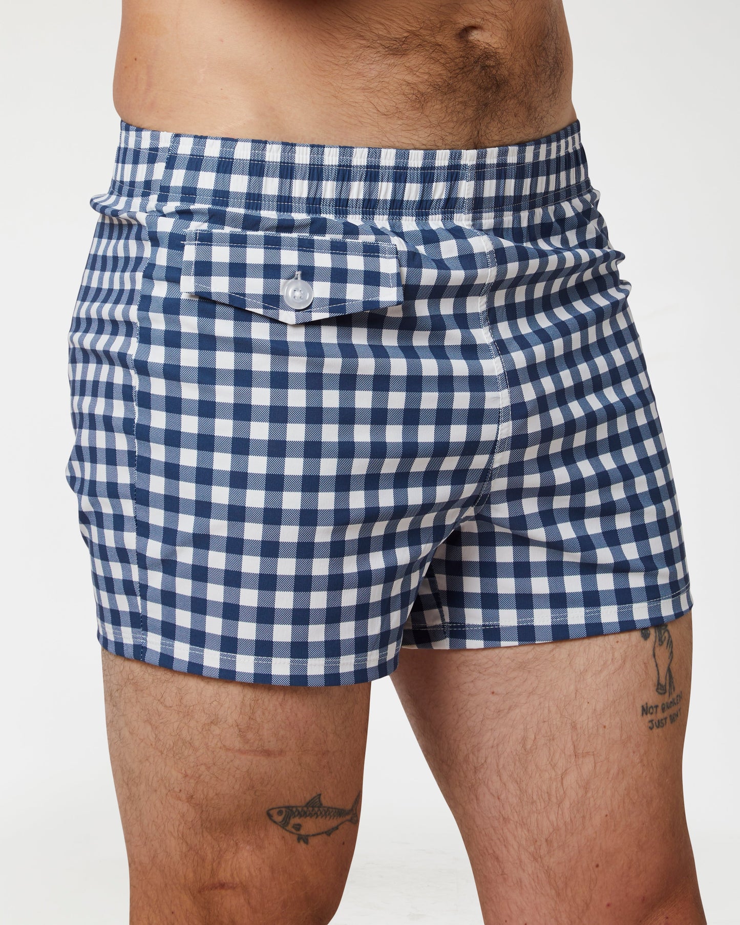 Gingham Cabana Trunk (Navy)