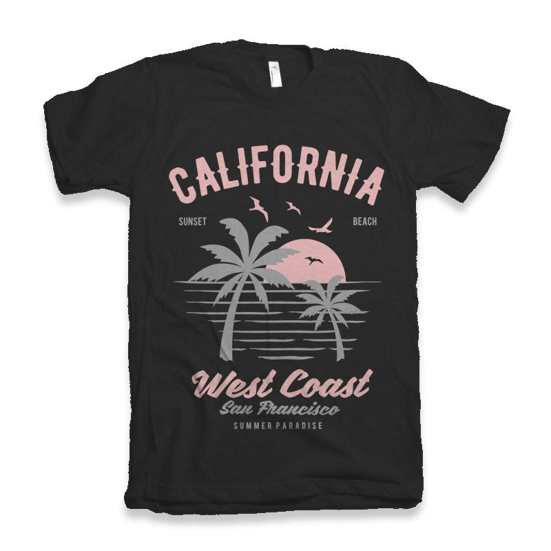California West Coast Men's Bamboo Viscose/Organic Cotton Short Sleeve Graphic T-Shirt