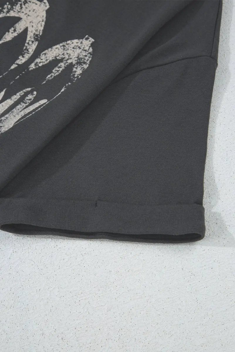 Love Salve Grey Cowboy Boots Graphic Tee Unisex Casual Summer Top