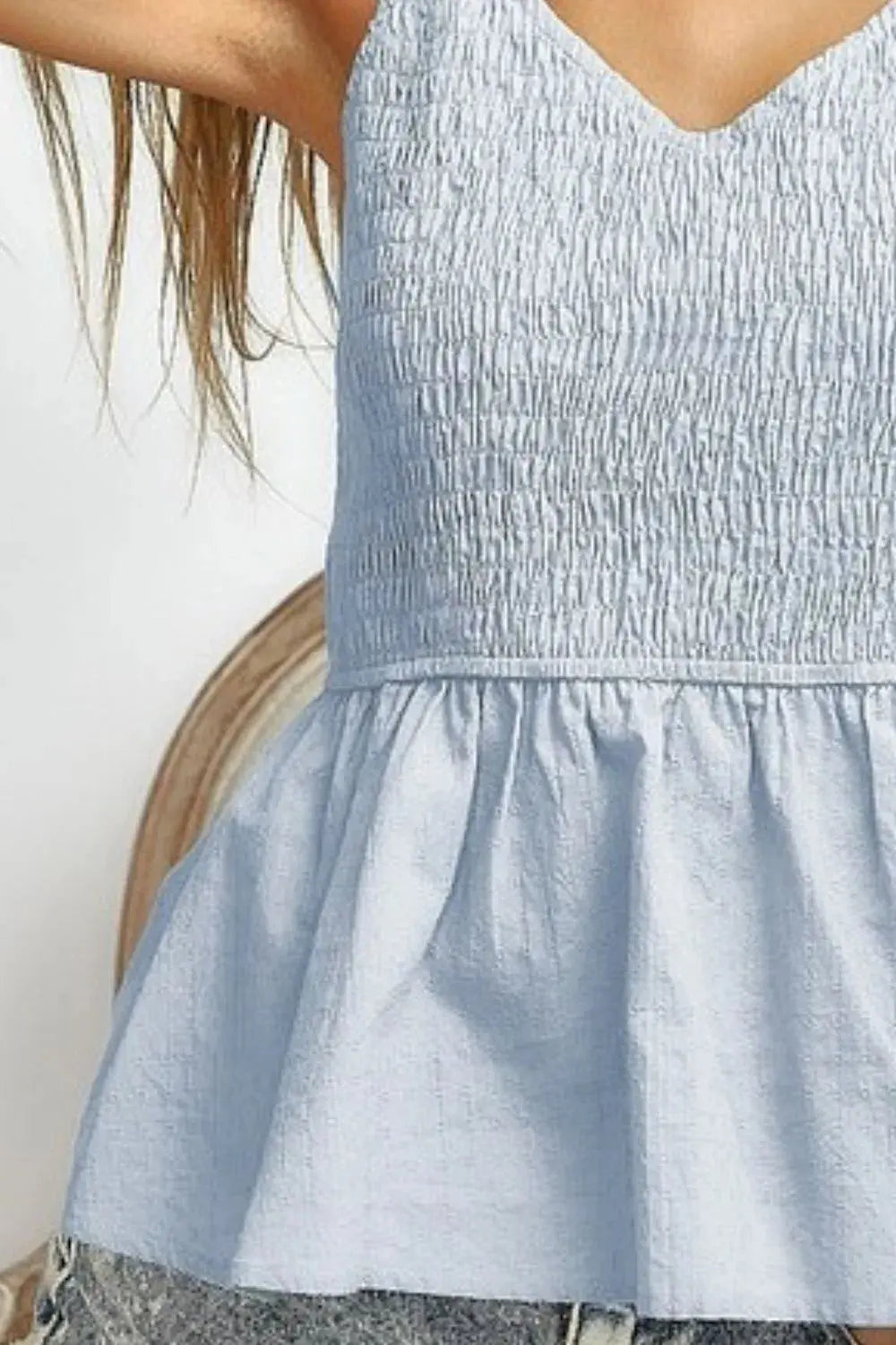 Women's Tank Top - Eyelet Woven & Elasticized - Summer Casual