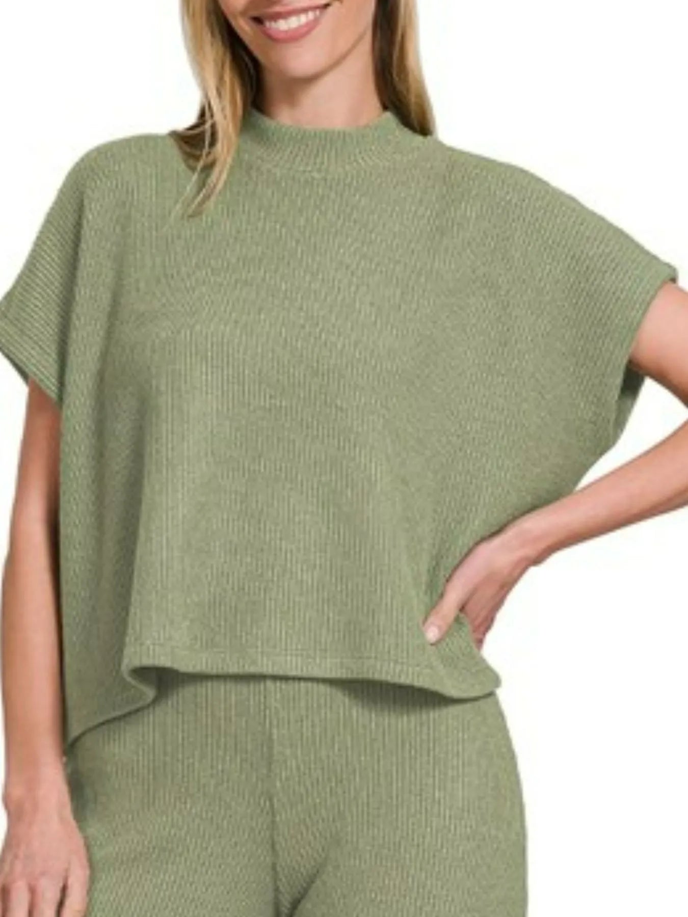 Sweater Boxy Top & Long Pants Set