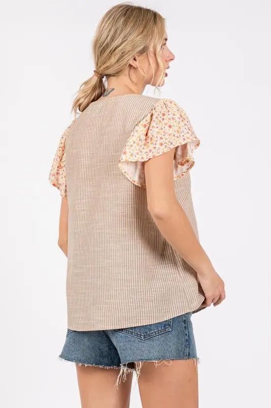 Trendsi Floral Top Women's Casual Shirt USA Shipped Soft Fabric