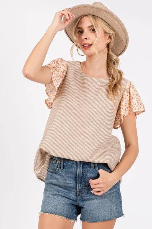 Trendsi Floral Top Women's Casual Shirt USA Shipped Soft Fabric
