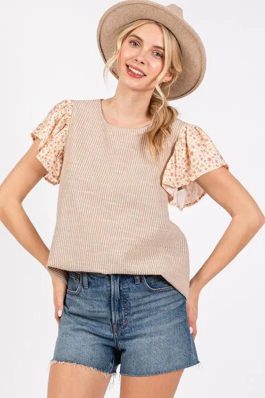 Trendsi Floral Top Women's Casual Shirt USA Shipped Soft Fabric