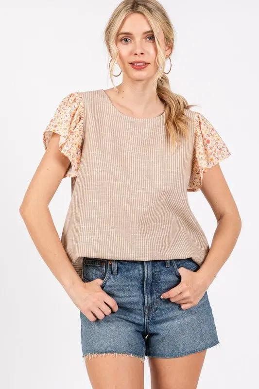 Trendsi Floral Top Women's Casual Shirt USA Shipped Soft Fabric
