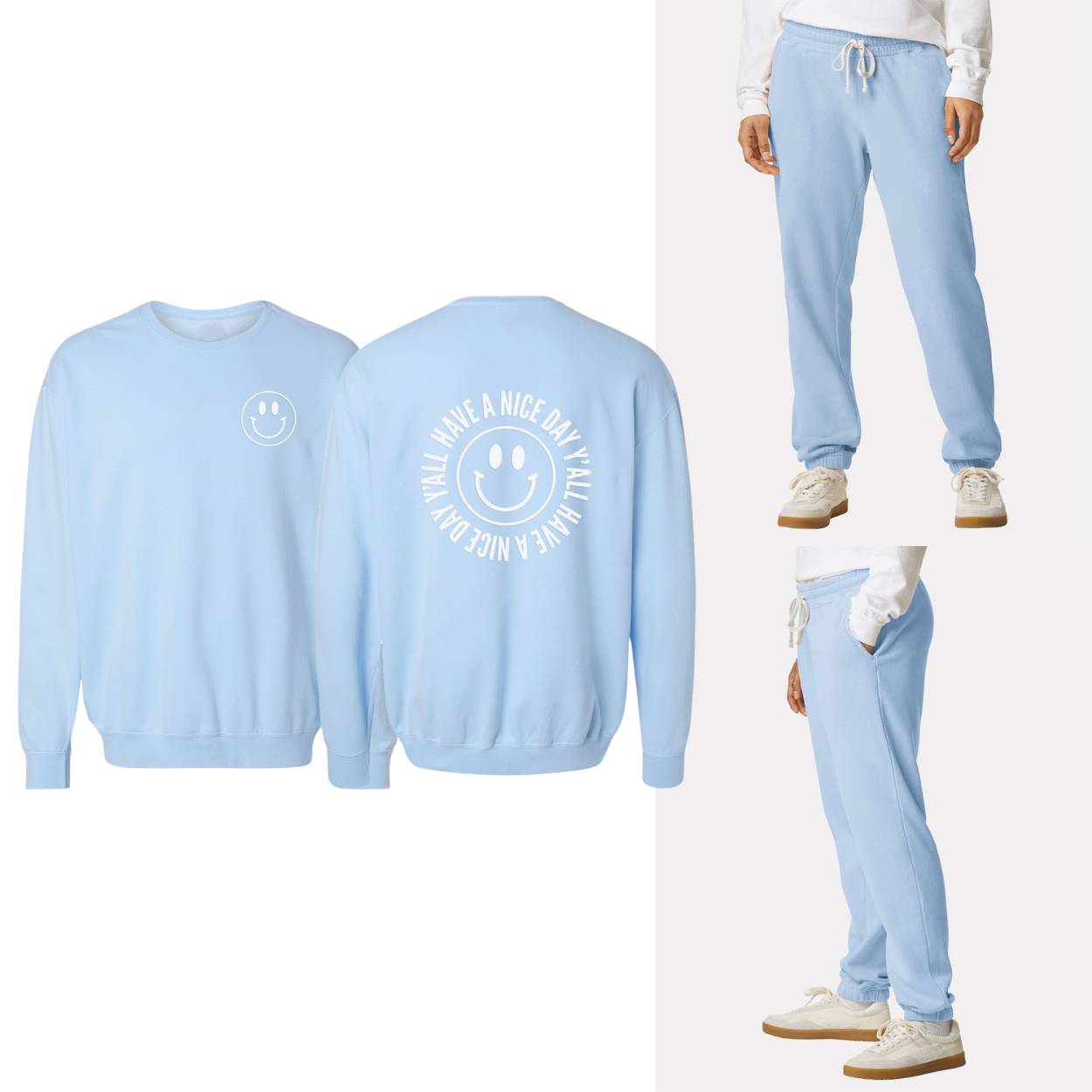 Smile Have a Nice Day Y'all Washed Sweatshirt