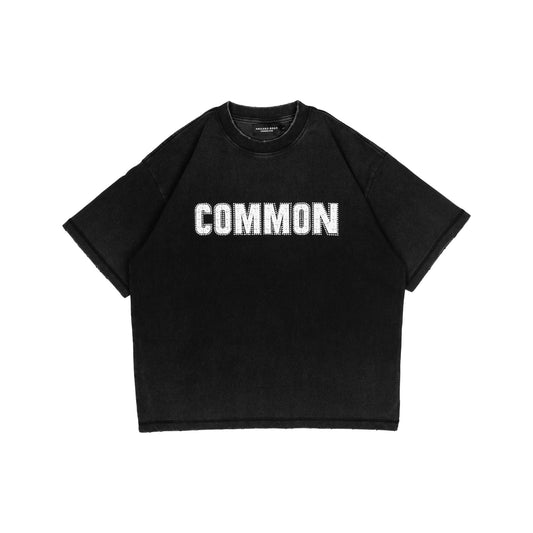 Common Hype Rhinestone Tee Vintage Black