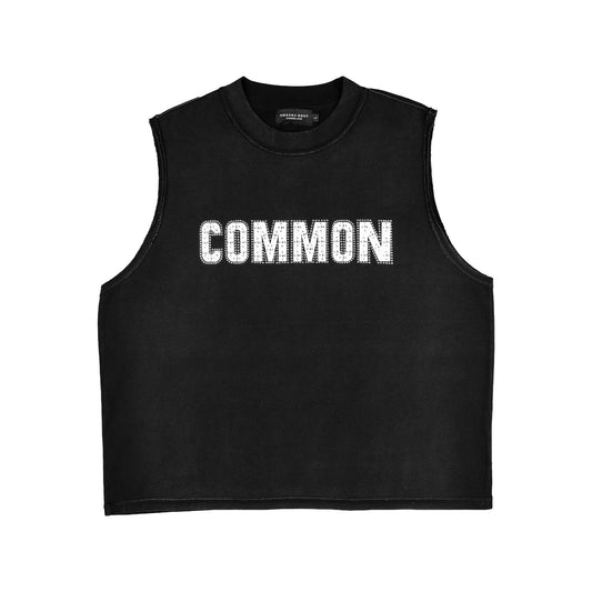 Common Hype Rhinestone Cutoff Vintage Black