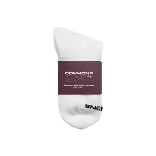Commons Scrunch Crew Sock White (2-Pack)