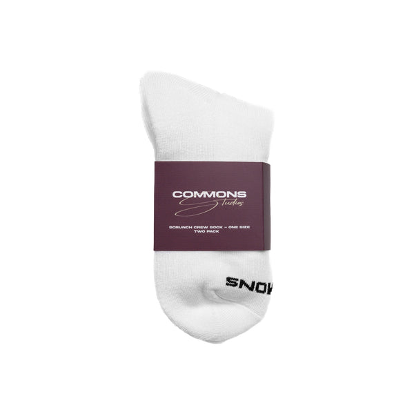 Commons Scrunch Crew Sock White (2-Pack)