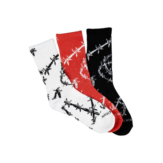 Common Hype Barbwire Sock Multi Color (3-Pack)