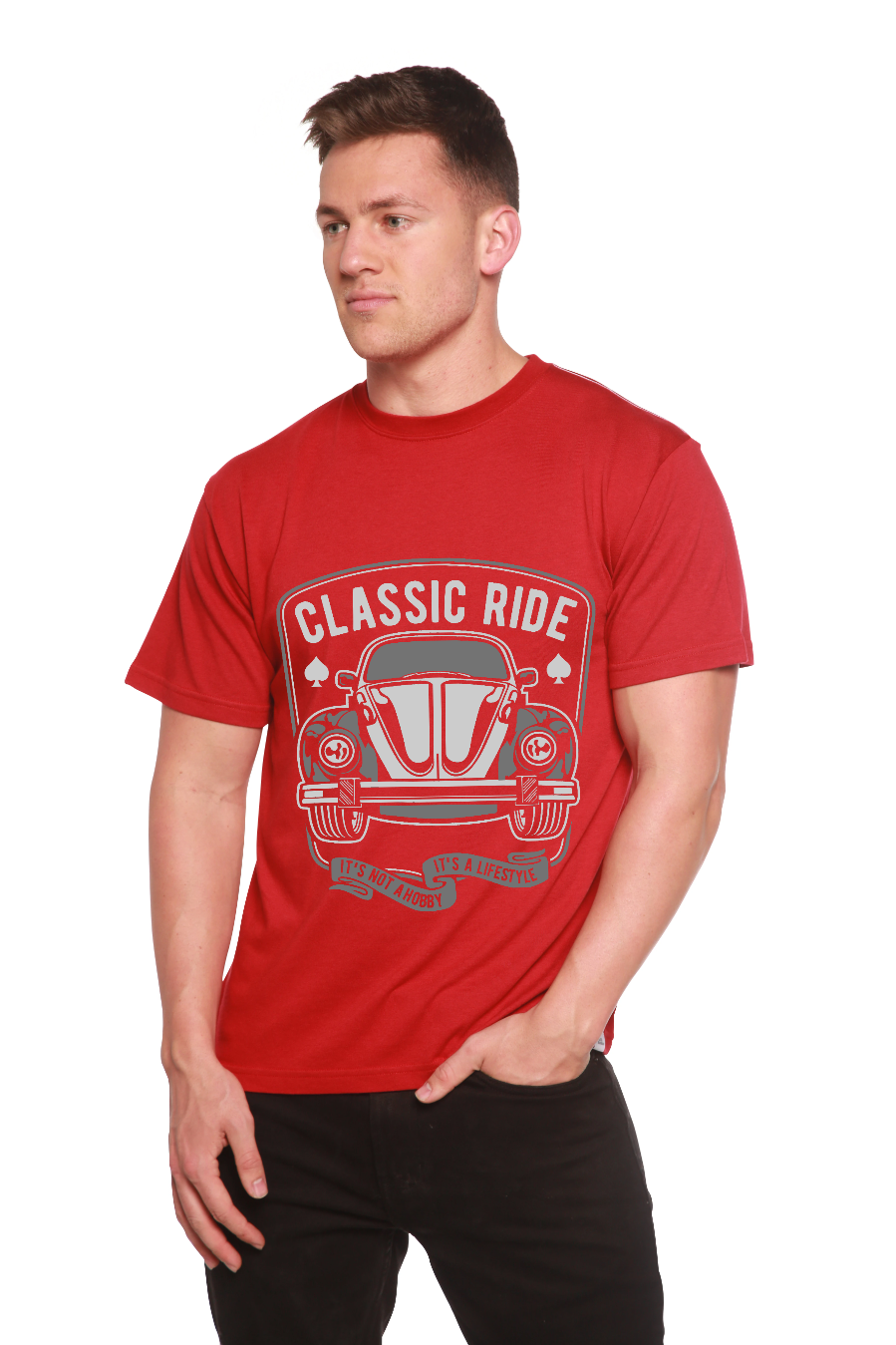 Classic Ride Men's Bamboo Viscose/Organic Cotton Short Sleeve Graphic T-Shirt