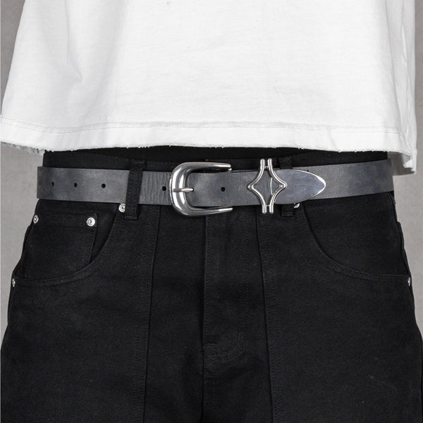 Commons Studios Outlaw Leather Belt Onyx