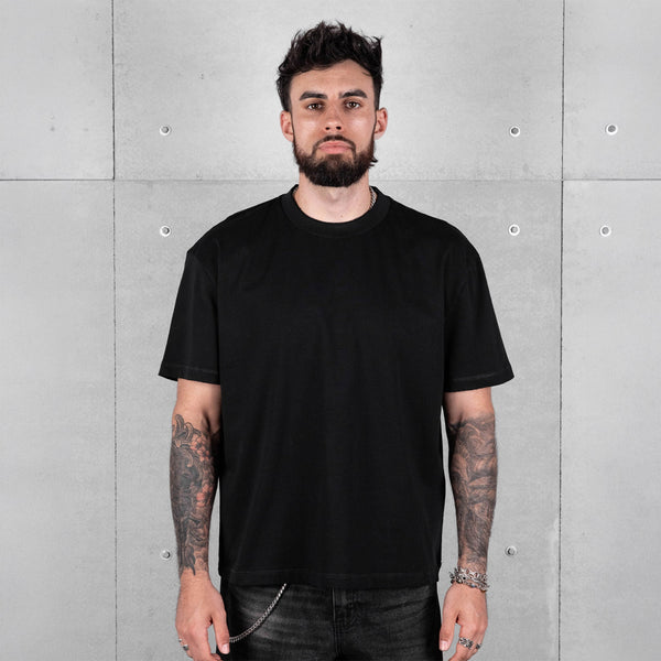 Commons Blank Star Embroidered Tee Jet Black