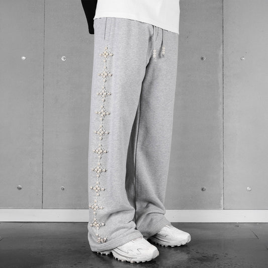 Commons Pearled Star Sweatpant Heather Grey