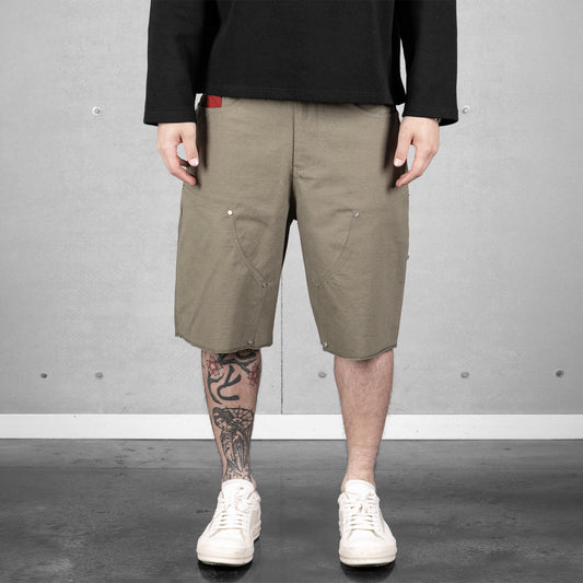 Commons Double Knee Canvas Short Faded Green