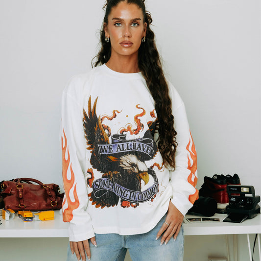 Commons Freedom Long Sleeve Tee White