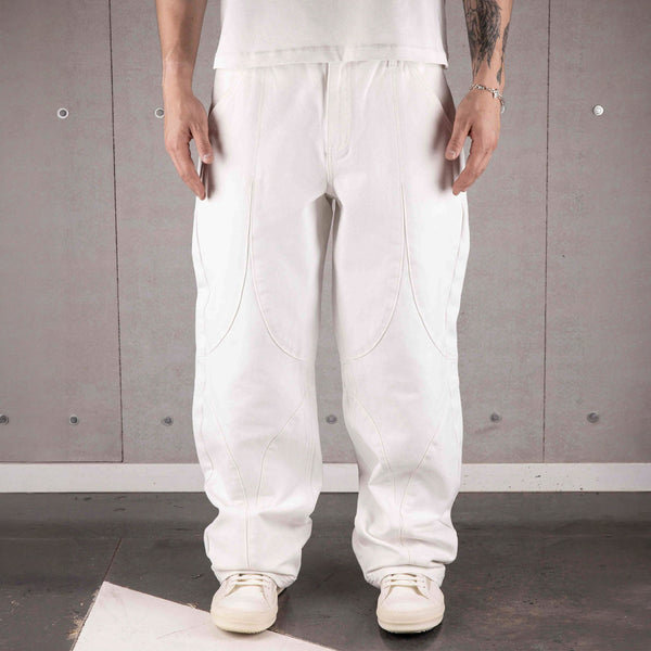 Commons Double Knee Star Denim Pant White