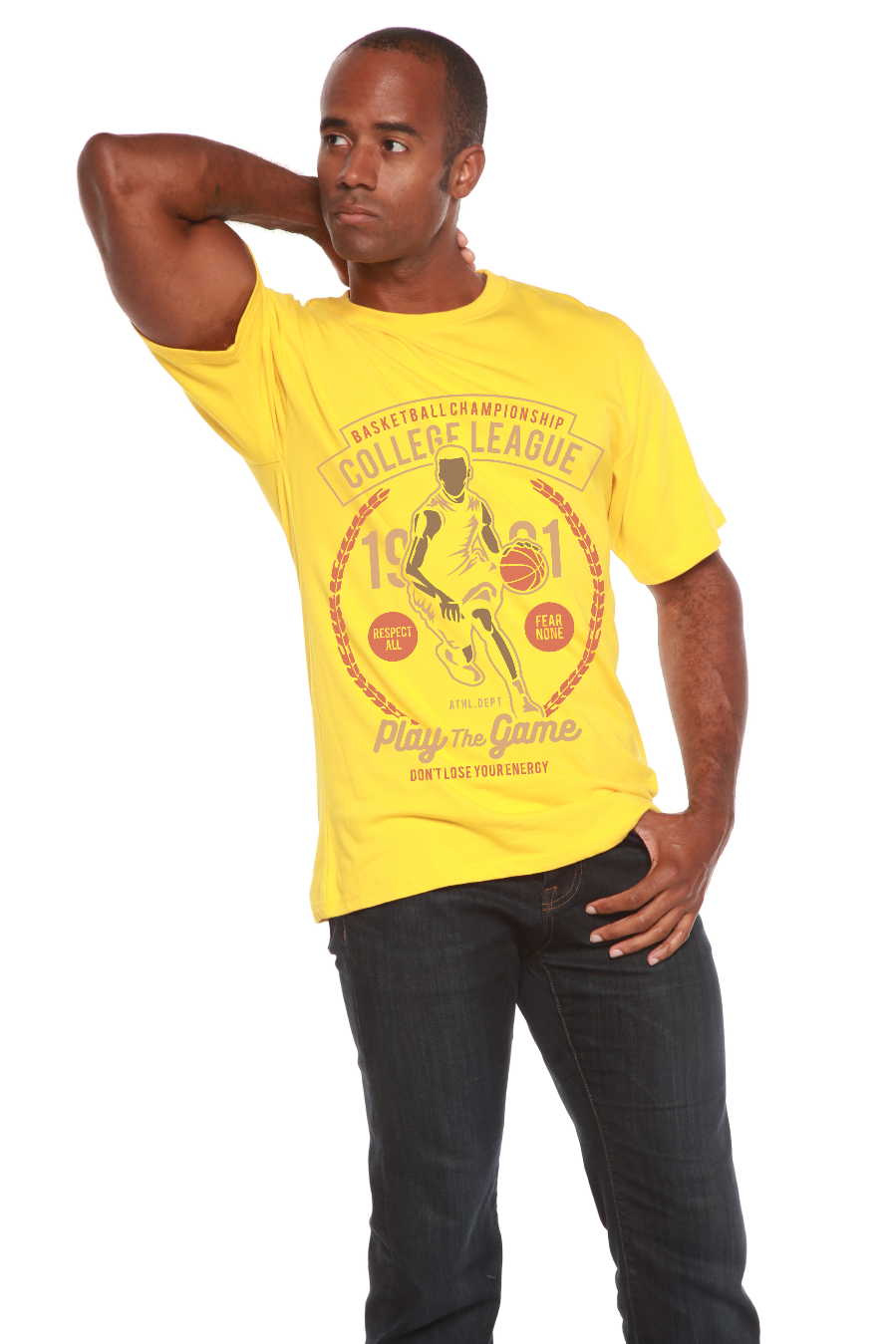 College League Men's Bamboo Viscose/Organic Cotton Short Sleeve Graphic T-Shirt