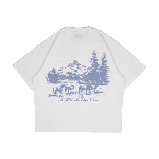 Compliments Wild As They Come White Vintage Shirt