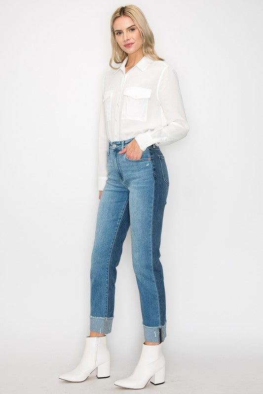 Alexandra Plus High Rise Straight Jeans