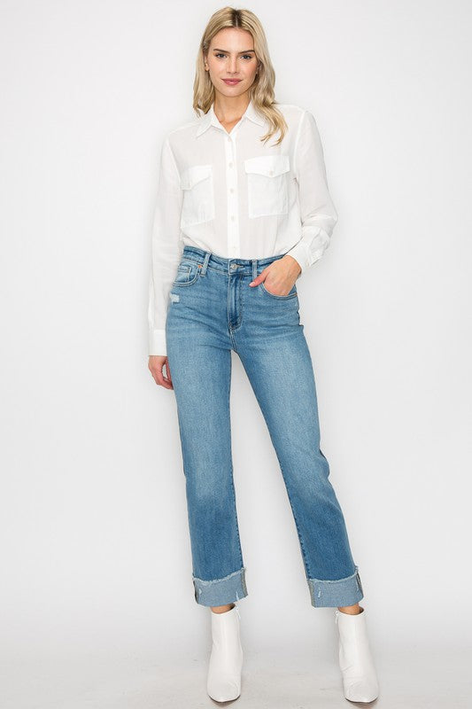 Alexandra Plus High Rise Straight Jeans