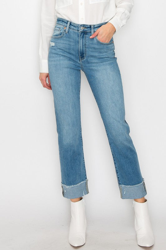 Alexandra Plus High Rise Straight Jeans