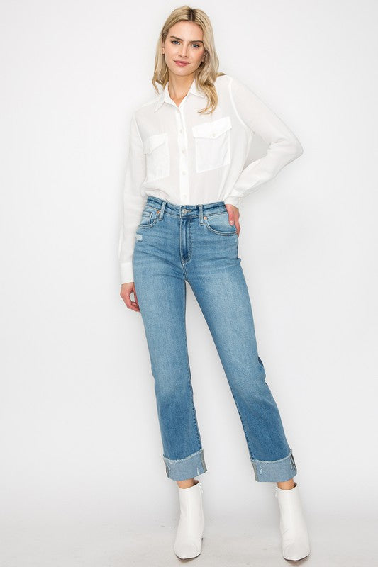 Alexandra Plus High Rise Straight Jeans